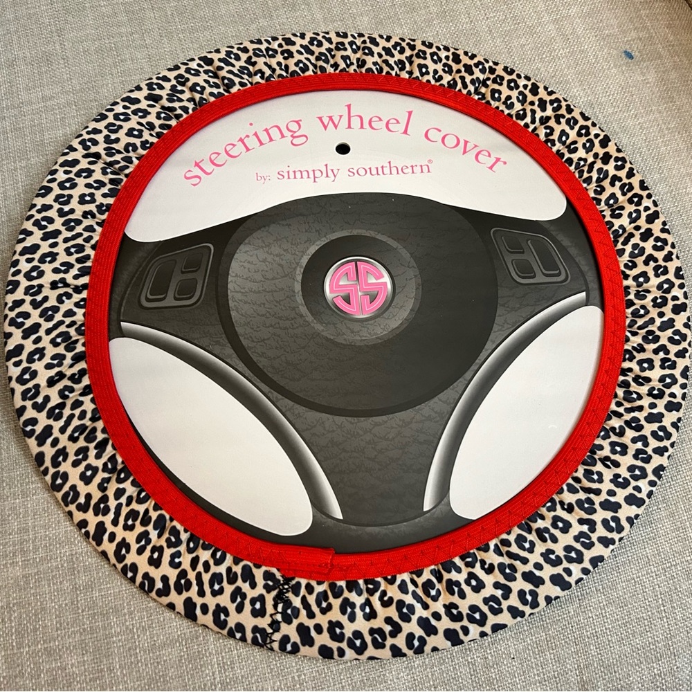 Simply Southern steering wheel cover-leopard